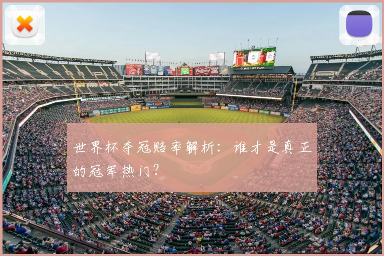 世界杯夺冠赔率解析：谁才是真正的冠军热门？